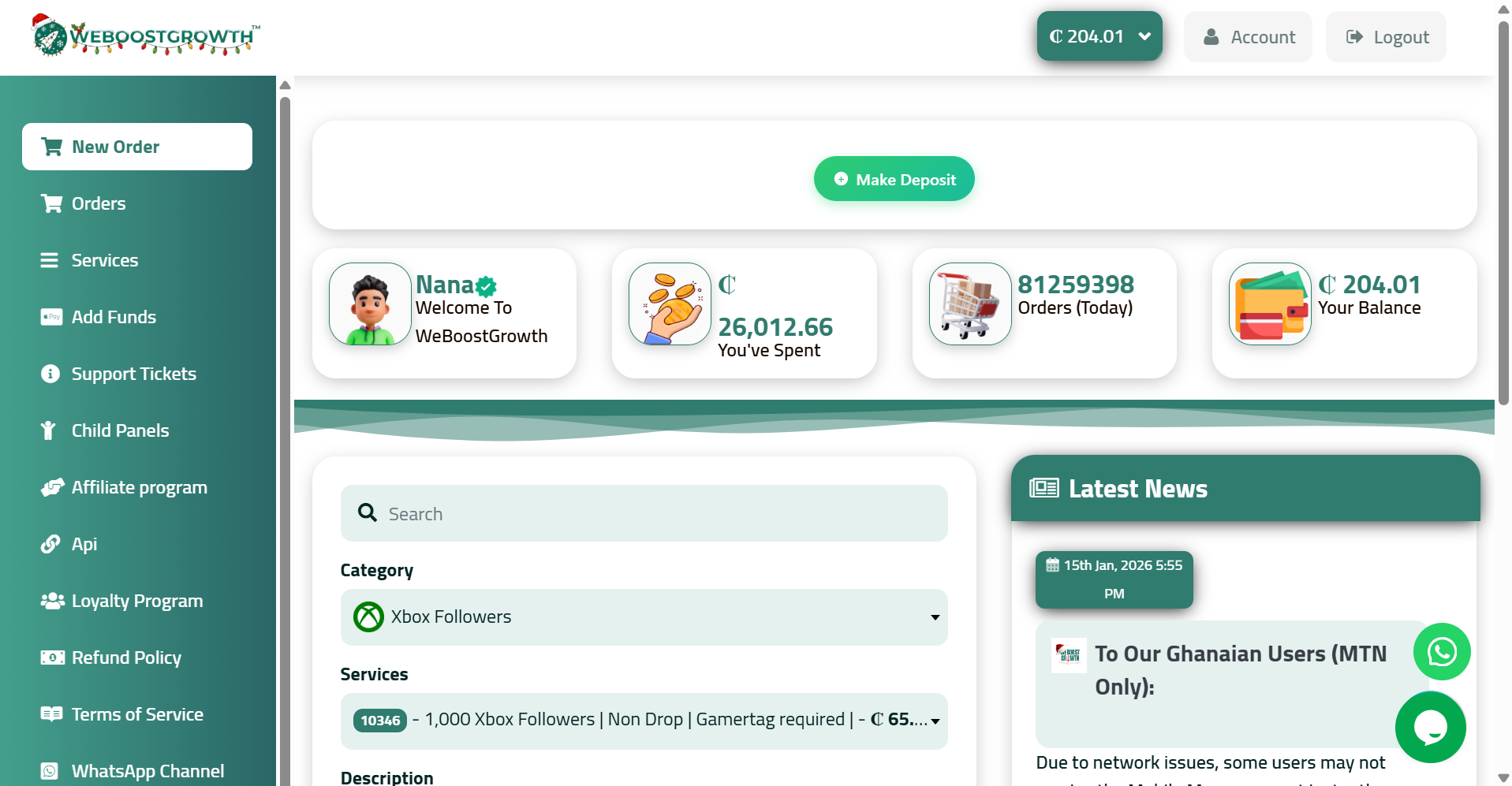 WeBoostGrowth screenshot